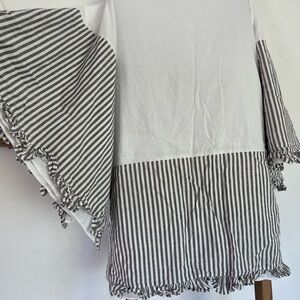 Emily & Merritt The Striped Ruffle crib skirt
